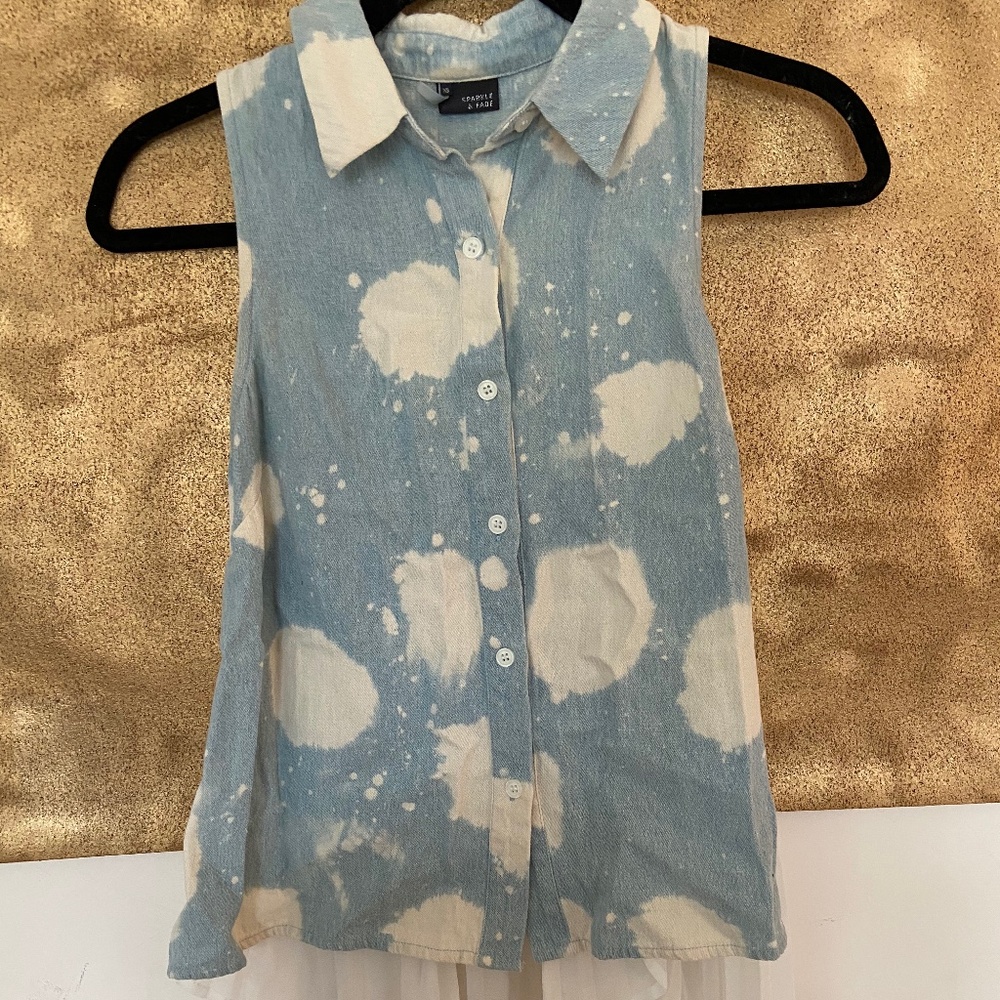 Denim Urban Outfitters Top With Flowy Back